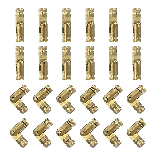 uxcell Invisible Brass Barrel Hinges