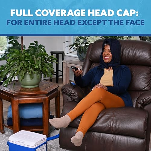 Image of Polar Active Ice 3.0 9QT Cold Therapy Ice Machine Programmable Timer Head Cap Cryotherapy Pain Relief System for Migraines & Headaches