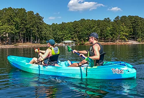 Image of Perception Tribe 13.5 Sit on Top Tandem Kayak for All-Around Fun Large Rear Storage with Tie Downs