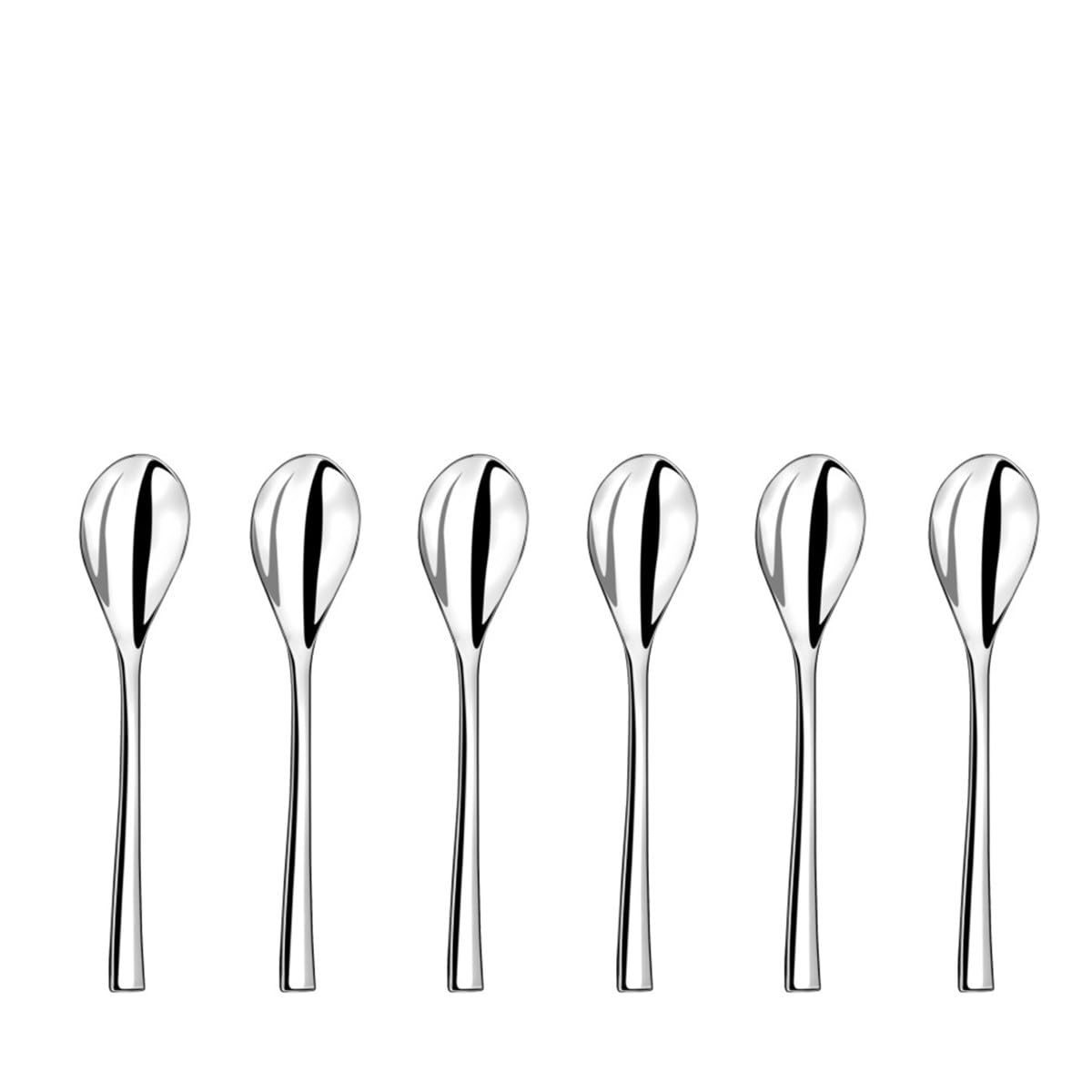 Couzon C16600MBA1AK1 Steel - Juego de 8 cucharas de café expresso, color marrón