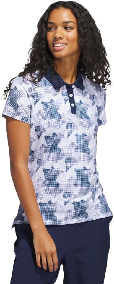Adidas Womens Ultimate365 Printed Polo Shirt