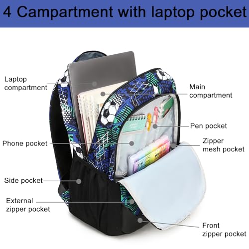 Kids Backpack Boys Elementary Bookbag Set 3 Pcs Waterproof Kindergarten School Bag with Insulated Lunch Tote Box and Pencil Pouch for Primary4