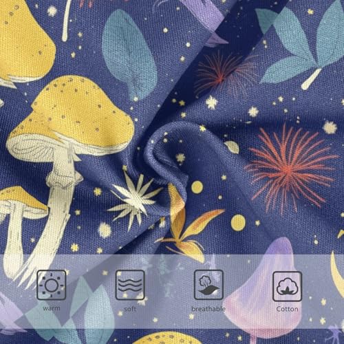 Wusikd Mushrooms Girls' Underwear Cotton Moons Girls Briefs Soft Toddler Underwear 2T3