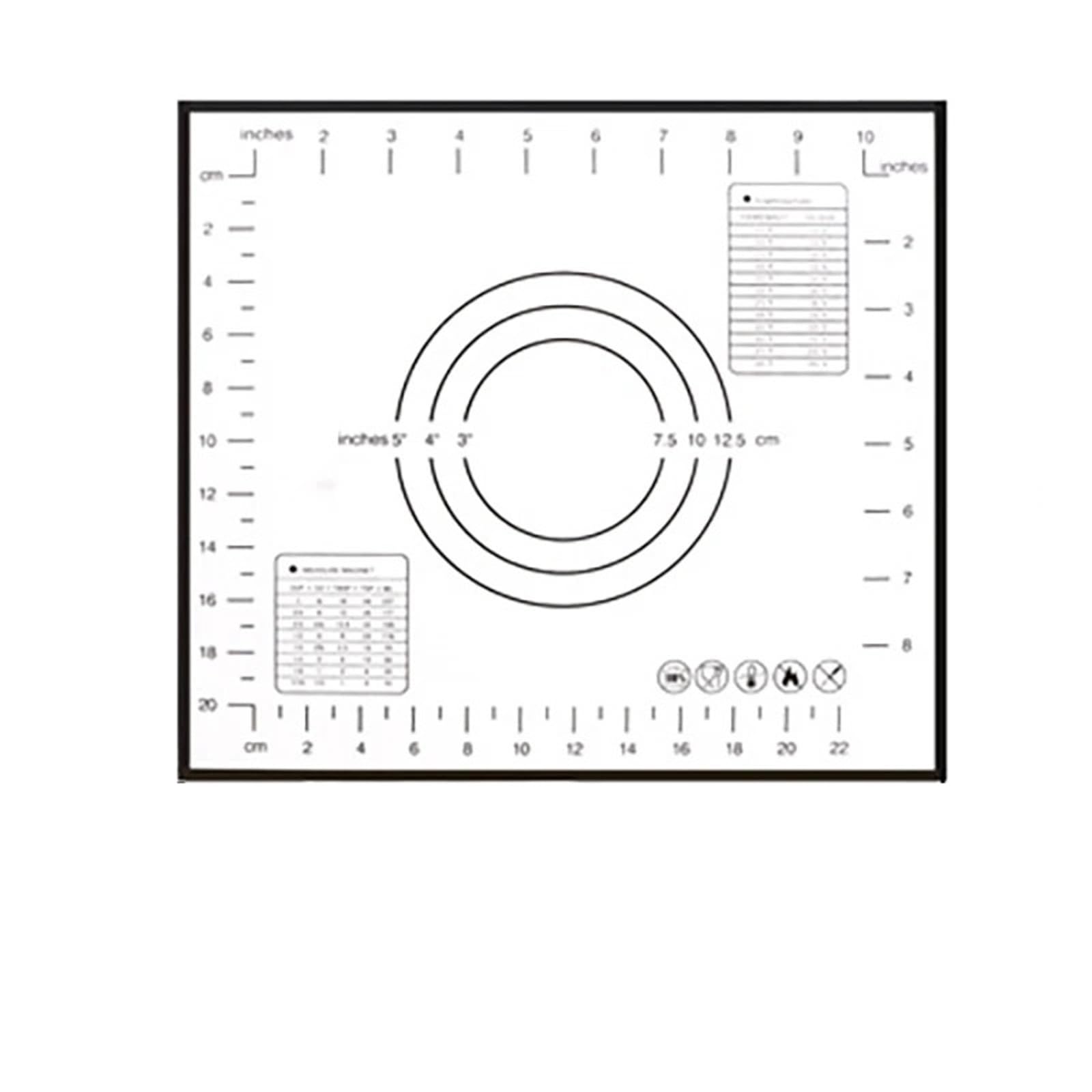 Silikon-Backmatte, Roll-Knet-Pad, Gebäck-Werkzeuge, Crepes, Pizzateig, Antihaft-Küchen-Silikonmatte Für Teig(Black 60x80cm)