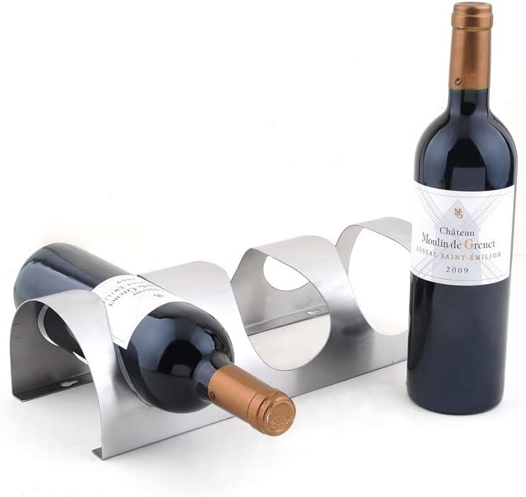 Wall Wine Rack, Stainless Steel Wine Rack Wall Mounted,Liquor Bottle Display Shelf, Wall Wine Holder (Small)