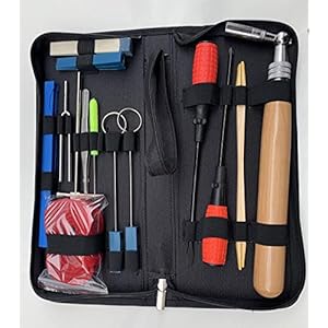 Ecloud Shop Piano Tuning Kit 16 stuks tuning tool set professionele stemsleutel hamer mute vork schroevendraaier riem…