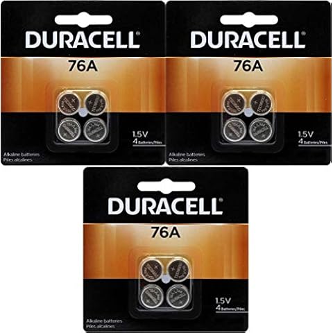 Duracell 76A LR44 Button Cell Battery 12 Pack Cover
