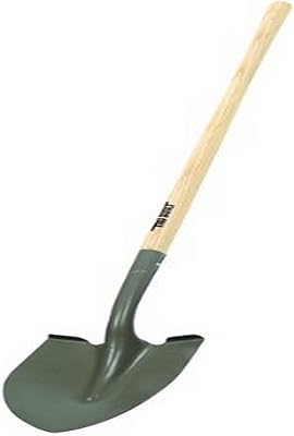 Truper 31173 Tru Built Round Point Shovel, Long Handle, 45-Inch