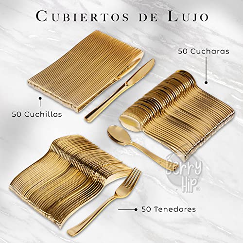 Lista de Cubiertos desechables elegantes para comprar hoy. 2 cubiertos desechables elegantes marca Berry Bloom (2)