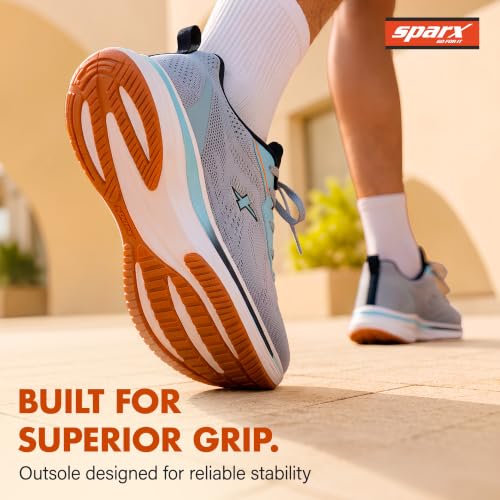 Image of SPARX Sports Running Shoes for Men - Lightweight Breathable Lace-Up Athletic Shoes with Cushioned Comfort, Shock Absorption, Durable Grip, Flexible Sole & Everyday Walking Performance