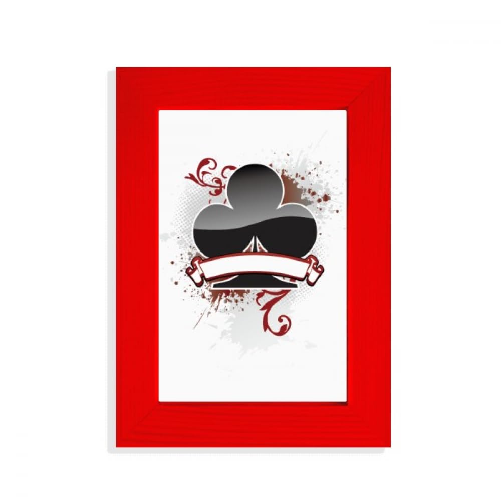 Cadre photo rouge pour cartes à jouer de prestige et jetons
