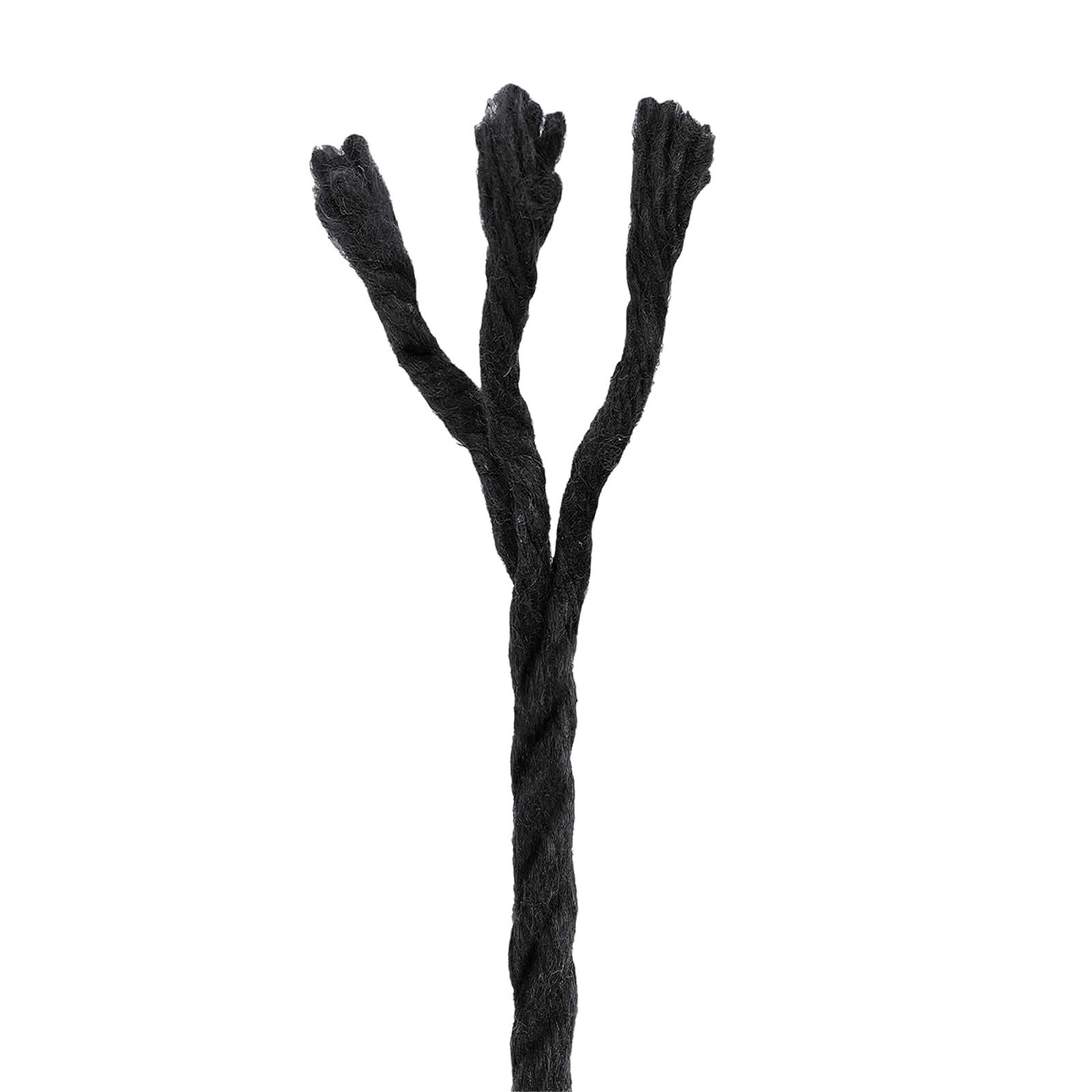 Juego de 10 cuerdas de algodón negro de 3 capas para manualidades, decoración de macramé, nudos para colgar en interiores y exteriores