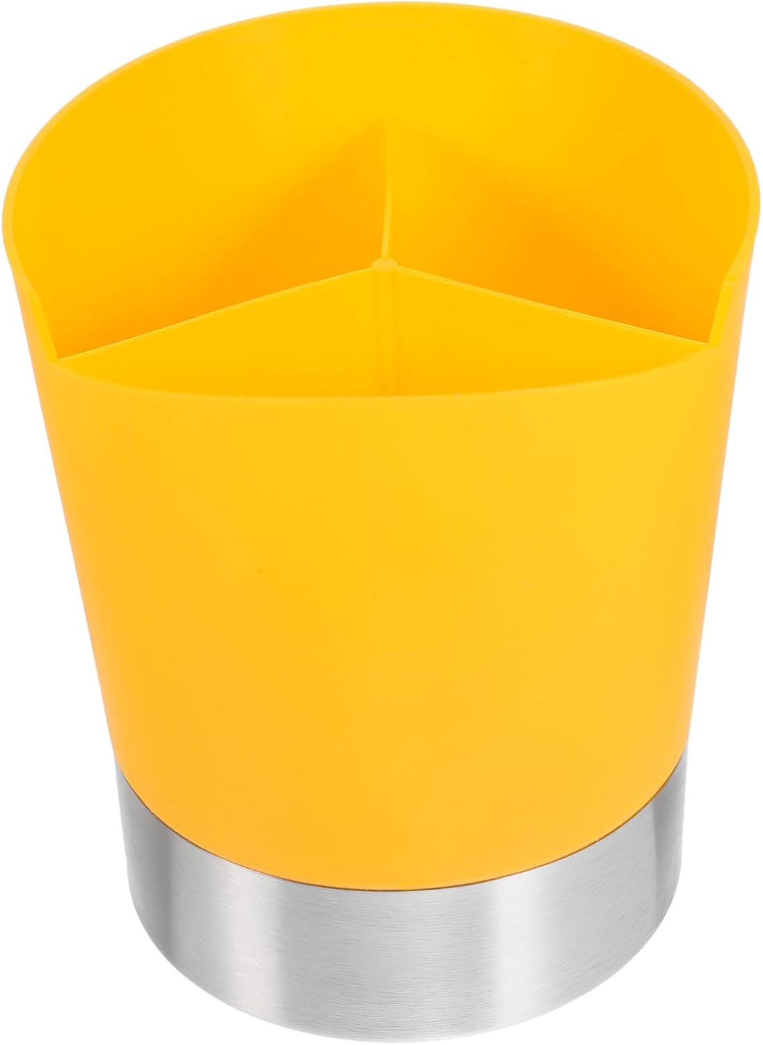 Three Grid Kitchen Bucket Straw Container with Drain Storage