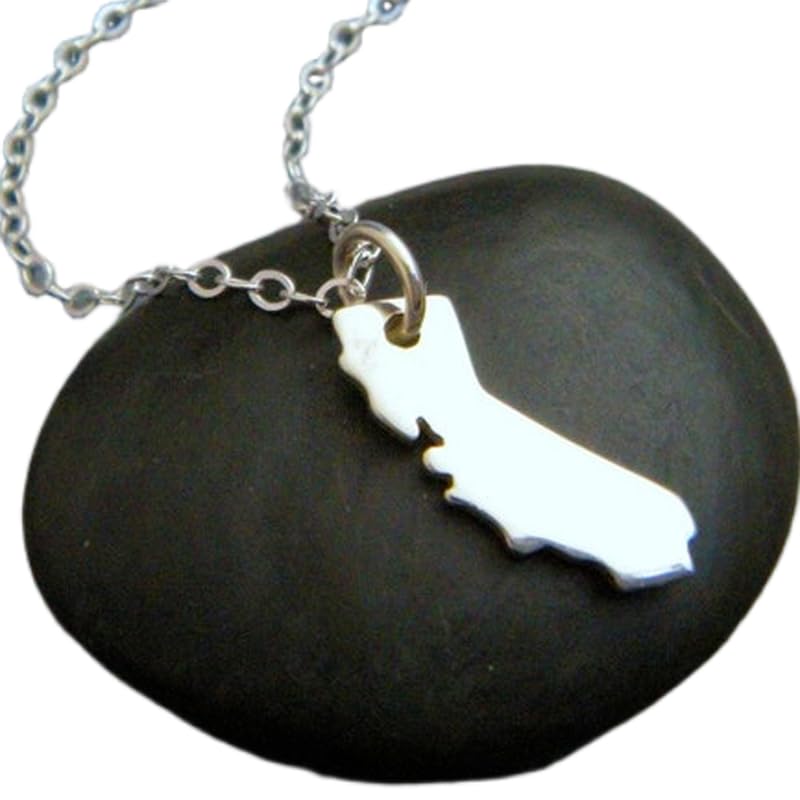 Collier en argent 925 Californie LKBEADS avec chaîne 45 cm