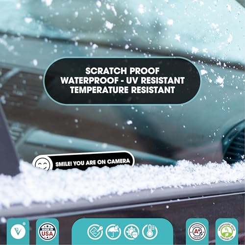 Smile You are on Camera Sign | 2 Pack Car Window Small Sticker | Smile Your on Camera Signs for Cars | Dashcam Recording Sign | Black Glossy 5x1 Inches Waterproof Vinyl Sticker (Black)