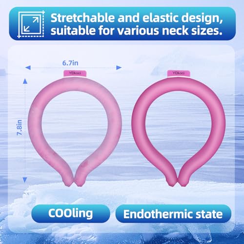 Image of Neck Cooling Tube, Wearable Body Cooler Freeze Below 64F with Insulated Bag, Reusable Cooling Neck Wraps for Summer, Outdoor Sports, Hiking, Travel, Hot Weather Relief for Men & Women (Red)