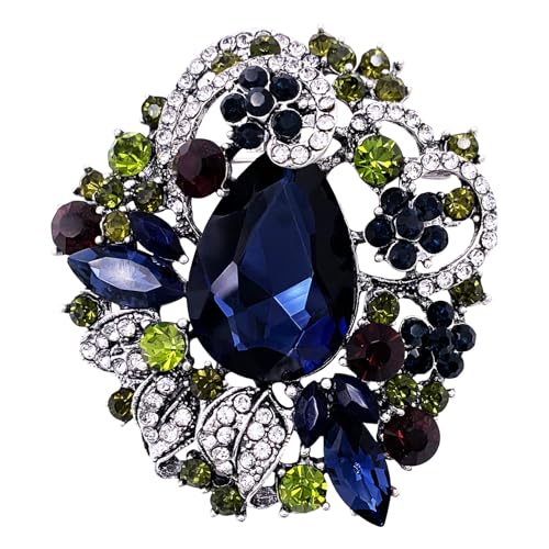 Image of SELOVO Leaf Flower Vine Brooch Pendant Pin for Women Jewelry Scarf Accessory