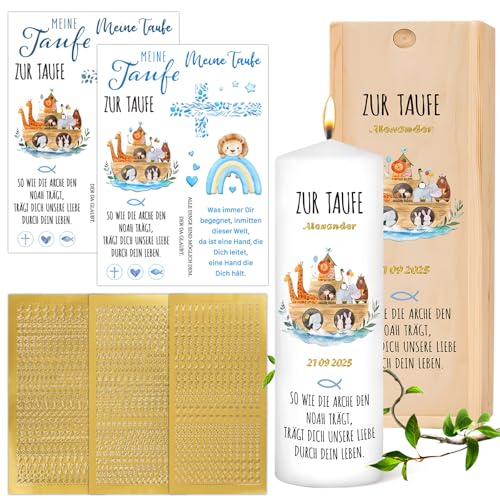 2Blatt Aufkleber Taufe Selbst Gestalten Arche Noah Kerzen Tattoos...
