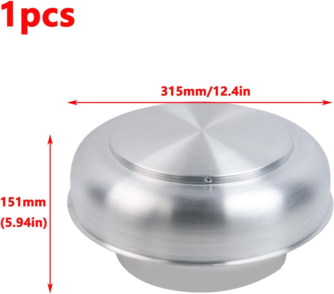 Antrader Round Roof Vent Cap,8.27" Chimney Cap Aluminum Alloy Chimney Roof Cover,1Pcs
