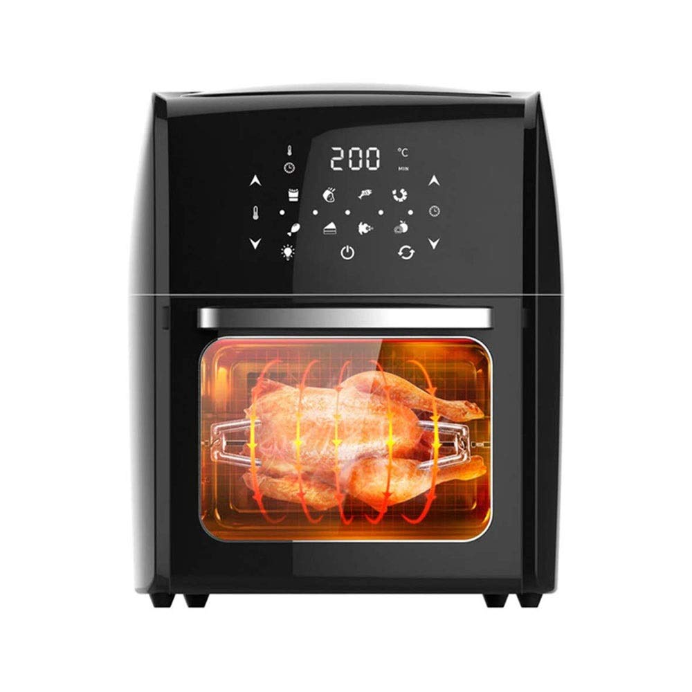 Air FRYER ELECTRICULTURE CHAUD CHAUD CUCOISOIR CUCOISOIR DE L'ÉCRAN TOUCH TOUCH TOUCHE, Four de comptoir de 10 en 1 avec déshydrateur et rôtissoire, préchauffage et rappel de secoueur, panier ant