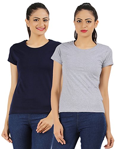 Image of Ap'pulse Women's Combo Regular Fit T Shirt (Pack Of 2)
