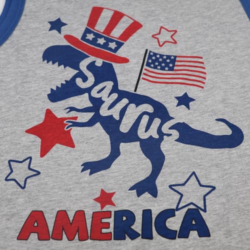 4th of July Tank for Boy Girl American Flag Shirts Kids Patriotic Outfit Independence Day Sleeveless Tops 2-7T4