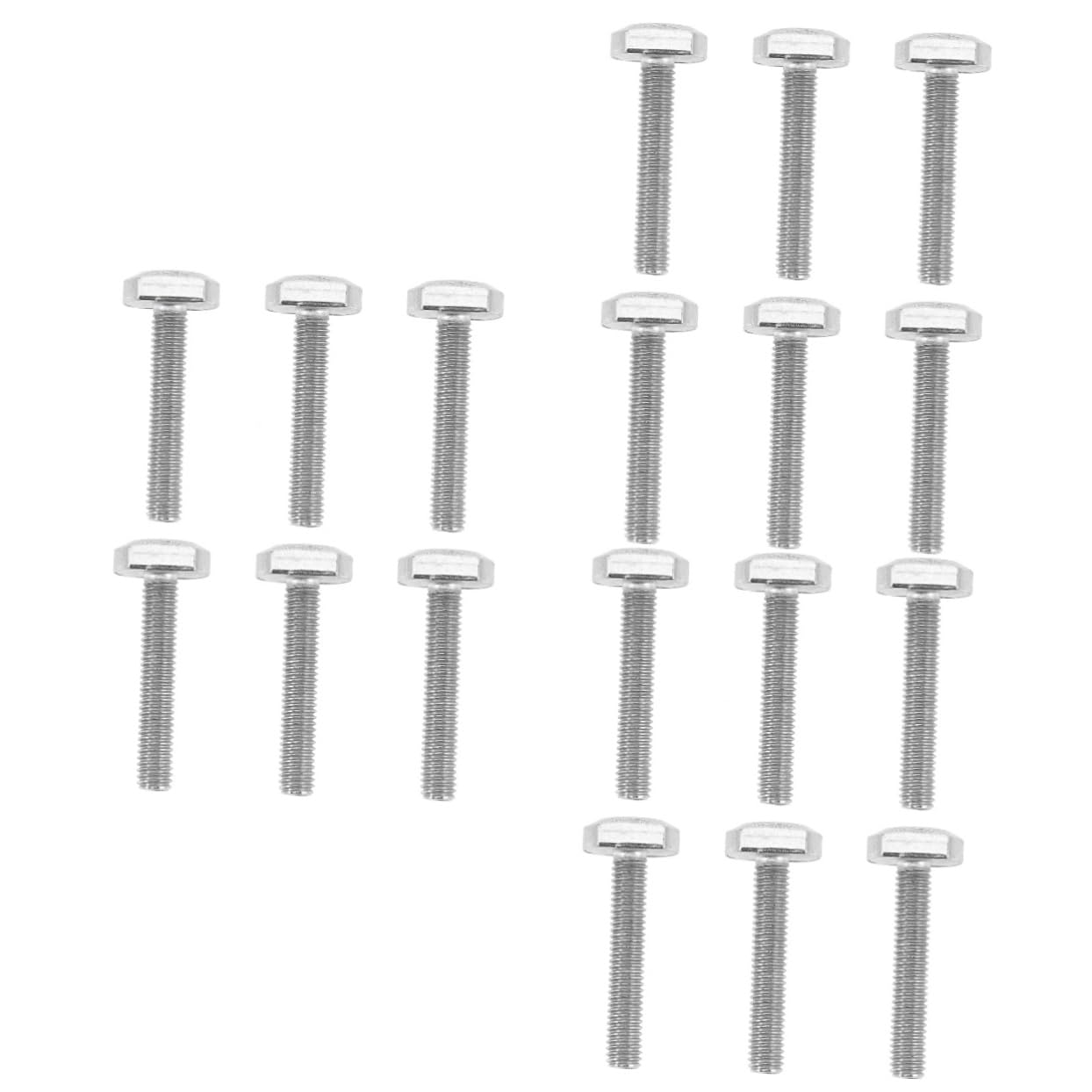 18pcs Stainless Steel Bolts for Woodworking Sliding Screw Accessory Quick Release Design Resistant Connection