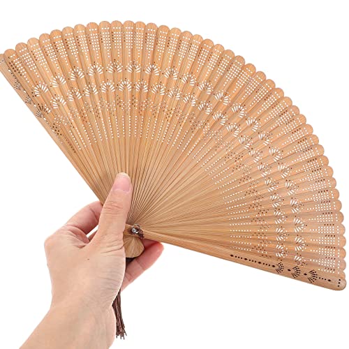 Éventail pliable en bambou et soie véritable VANZACK façonné à la main