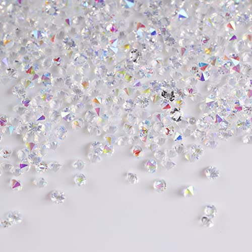 Huetfat 8800Pcs Pixie Nail Crystals Rhinestones-Micro Nail Beads 1.2Mm Mini Glass Diamonds Dust Nail Jewels-Tiny Small Gems Stones Iridescent Swarovski Shine-Charms Accessories For Nail Art(Clear Ab) #TOP2