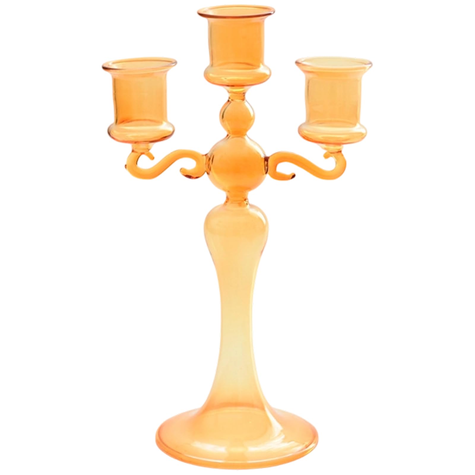 NEWFT Tapered Holders Candelabra Decorative Stands Glass Candlestick Holders Centerpieces for Wedding Home Decors Glass Taper