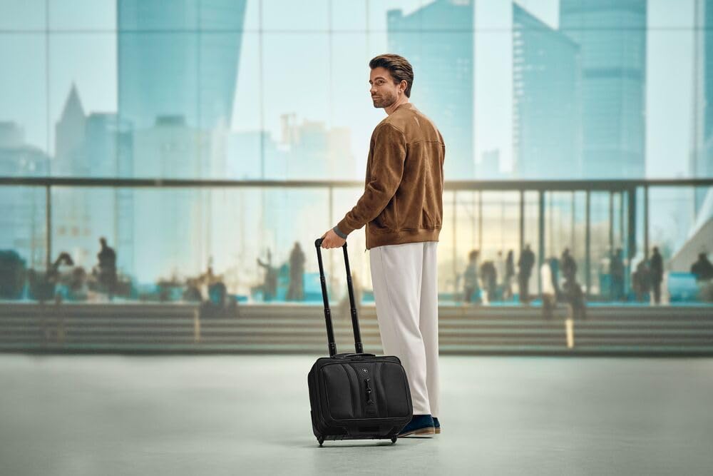 Wenger Legacy Black Series Maletín, maletín con Ruedas para portátil, Trolley, Notebook hasta 15,6", 29 l, Oficina, Negocios, Universidad Escuela, Negro, 653631