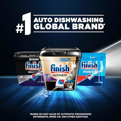 Image of Finish Quantum Dishwasher Pods, No Pre-Rinse Dishwasher Detergent Soap Removes 24HR Dried-On Stain and Grease, Leaving a Virtually Spotless Shine, 62 Count (Pack of 3)