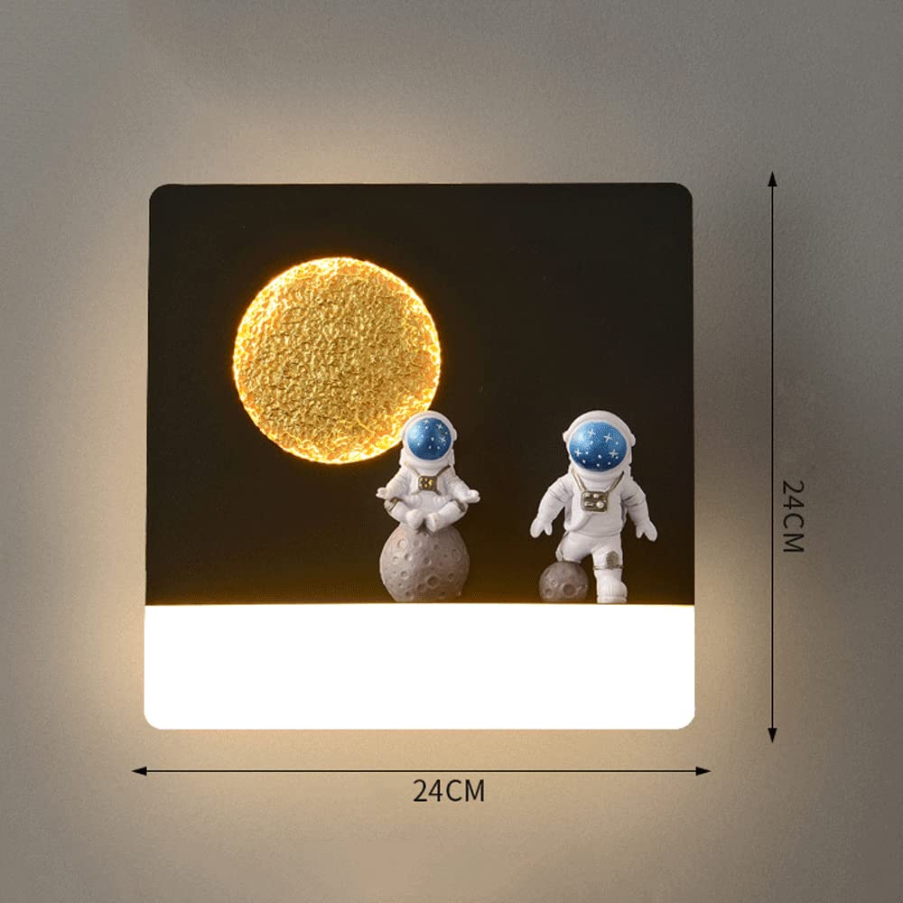 Lampada da Parete LED Astronauta, Luce Notturna per Camera dei Bambini, Illuminazione Decorativa Moderna da Parete, luci a Parete in Acrilico per Camera da Letto testiera della Scuola Materna