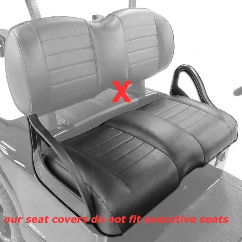 Miniatura 7 de Huskey Parts Company 4 fundas de asiento de carrito de golf marrones con puntada de diamante compatibles con Yamaha Drive G29 2007-2016, Drive 2