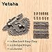 Yetaha Antique Hasp Latches & 2PCS Hinges Kit, Vintage Engraved Decorative Hasp Clasp Bronze Hardware for Jewelry Box Wooden Case Furniture Decoration, with 13 Screws