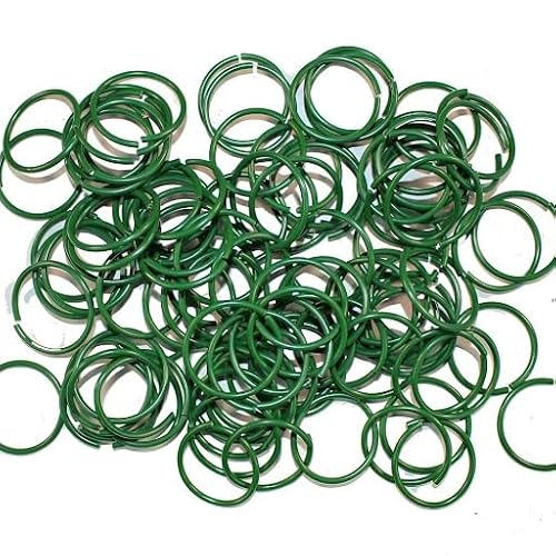 ANGIX Lot de 100 anneaux en fil de fer doux et flexibles avec revêtement en plastique pour plantes de jardinage