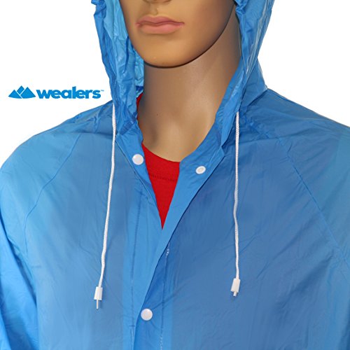 image for Wealers Emergency Adult Heavy Duty Lightweight PVC Trench Raincoat –