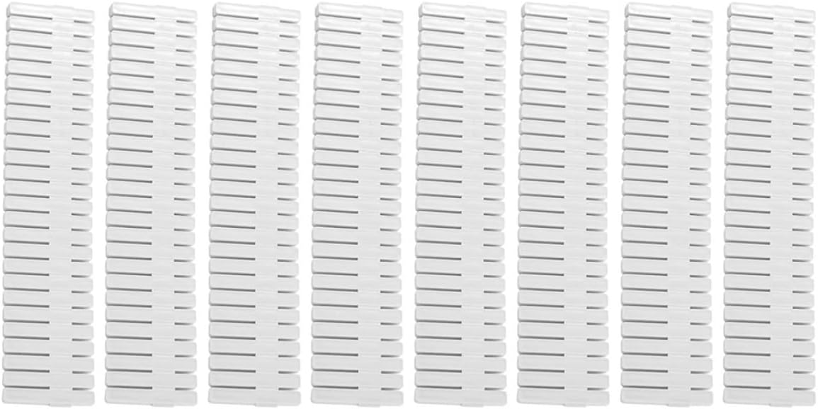 8pcs Adjustable Plastic Drawer Dividers Organizers for Kitchen Bedroom Office Storage Practical Space-saving Separators for Dresser Drawer Organization