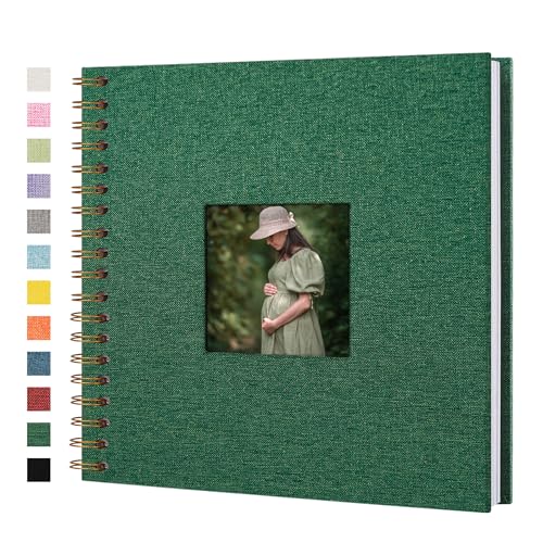 Scrapbook Photo Album, Linen Covered, 10x10 Inches, 20 Sheets/40 Pages