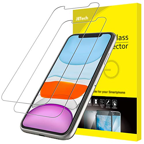 JETech Protector de Pantalla Compatible iPhone 11 y iPhone XR 6,1', Vidrio Templado, 2 Unidades