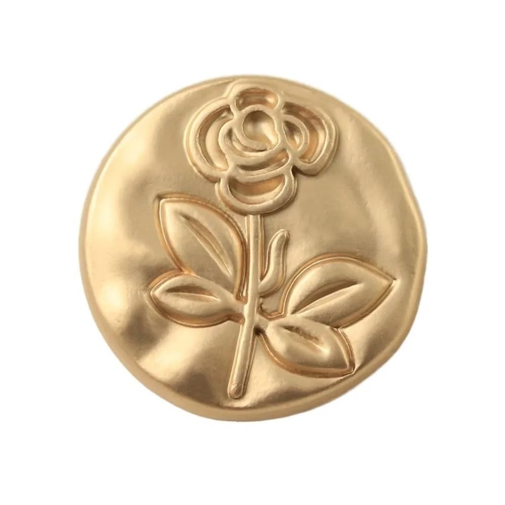 10 Pezzi Eleganti delicati Bottoni in Metallo con Motivo Rosa in Rilievo Camicia da Donna Maglione Abito Cardigan Bottoni Decorativi(18mm-10pcs)