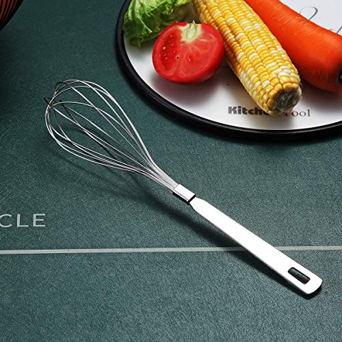 Image of Whisk, Berglander Whisks For Cooking, Stainless Steel Balloon Whisk, Sturdy Kitchen Wire Whisk Set for Cooking, Baking, Blending, Whisking, Beating, Stirring, Dishwasher Safe, Easy to Clean