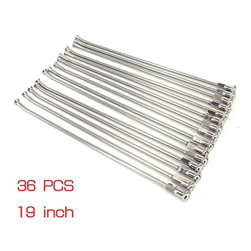 Motorcycle 19" Spokes Nipples Kit Rear Stainless Wheel Replacement Set For Yz125 Yz250 92-15 Yz250F 01-13 Yz450F 03-15 Wr250F 01-13 Wr450F 03-15 Dirt Bike Motorbike #TOP1