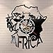 YINU Afrique oeuvre découpée Horloge Murale Afrique décor Vinyle Record Horloge Murale veilleuse Fonction Cadeau Fait à la Main pour Toute Occasion
