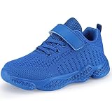 Casbeam Kids Breathable Sneakers Mesh Lightweight Easy Walk Casual Sport Strap Athletic Running Shoe