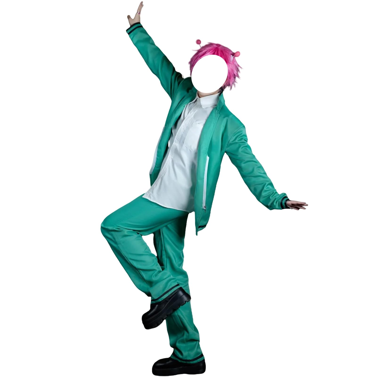 Unisex Halloween Men Anime Japanese School Uniform Green Suit