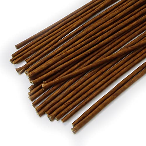 80Pcs Floral Wire, 30cm/11.8in Length 3mm/0.12in Diameter Floral Stems, 18 Gauge Flower Wire Wrapped with Paper, Florist Wire for Artificial Flowers, Wreath, Bouquet (Brown)