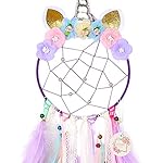 QtGirl Dream Catchers for Kids Unicorn Wall Decor for Girls Bedroom Flower Feather Wall Hanging Decoration - Image 2