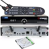 ✅ LIEFERUMFANG: OCTAGON SF8008 2xDVB-S2X, 1TB HDD INTERN VERBAUT, HDMI-Kabel, Dual WLAN, Fernbedienung, Batterien, Netzteil