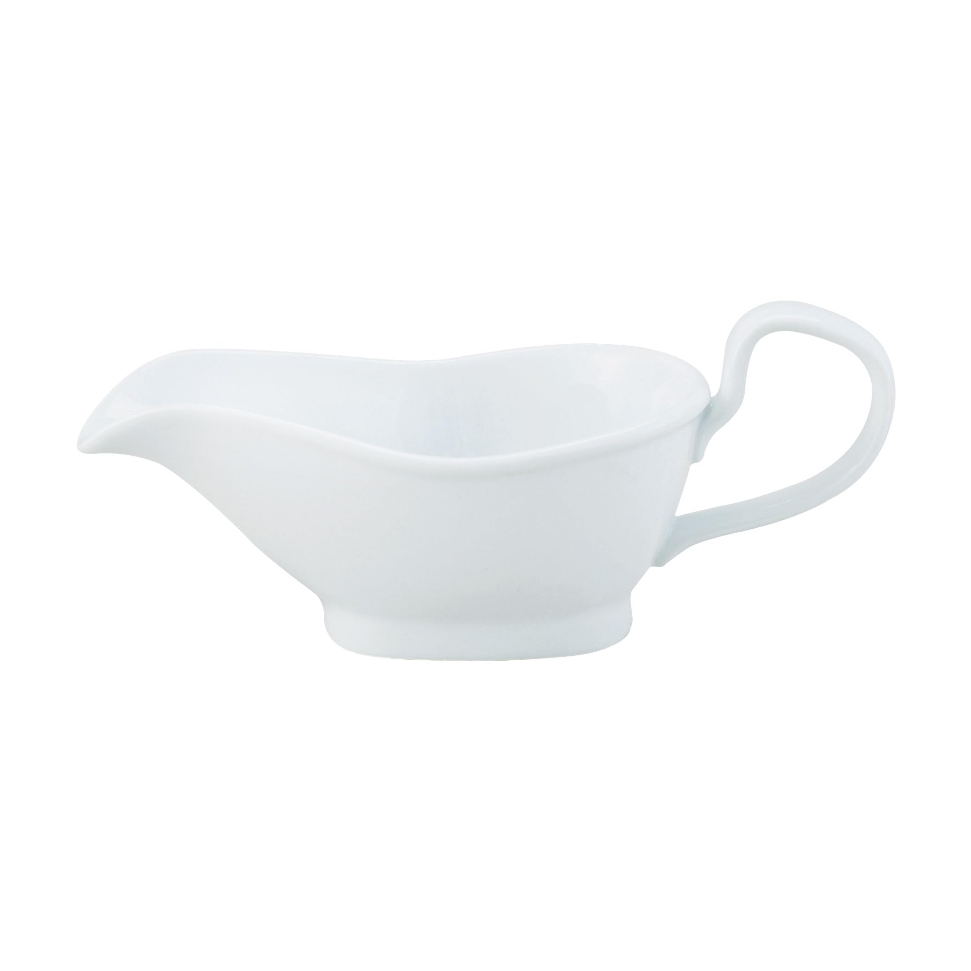 HIC Kitchen Gravy Boat, Fine Porcelain, Pedestal Stand Design, 8-Ounce Capacity For Gravy, Sauce, Au Jus, Dressing, Holiday Meals, And Entertaining